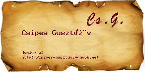 Csipes Gusztáv névjegykártya