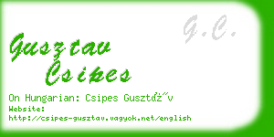 gusztav csipes business card